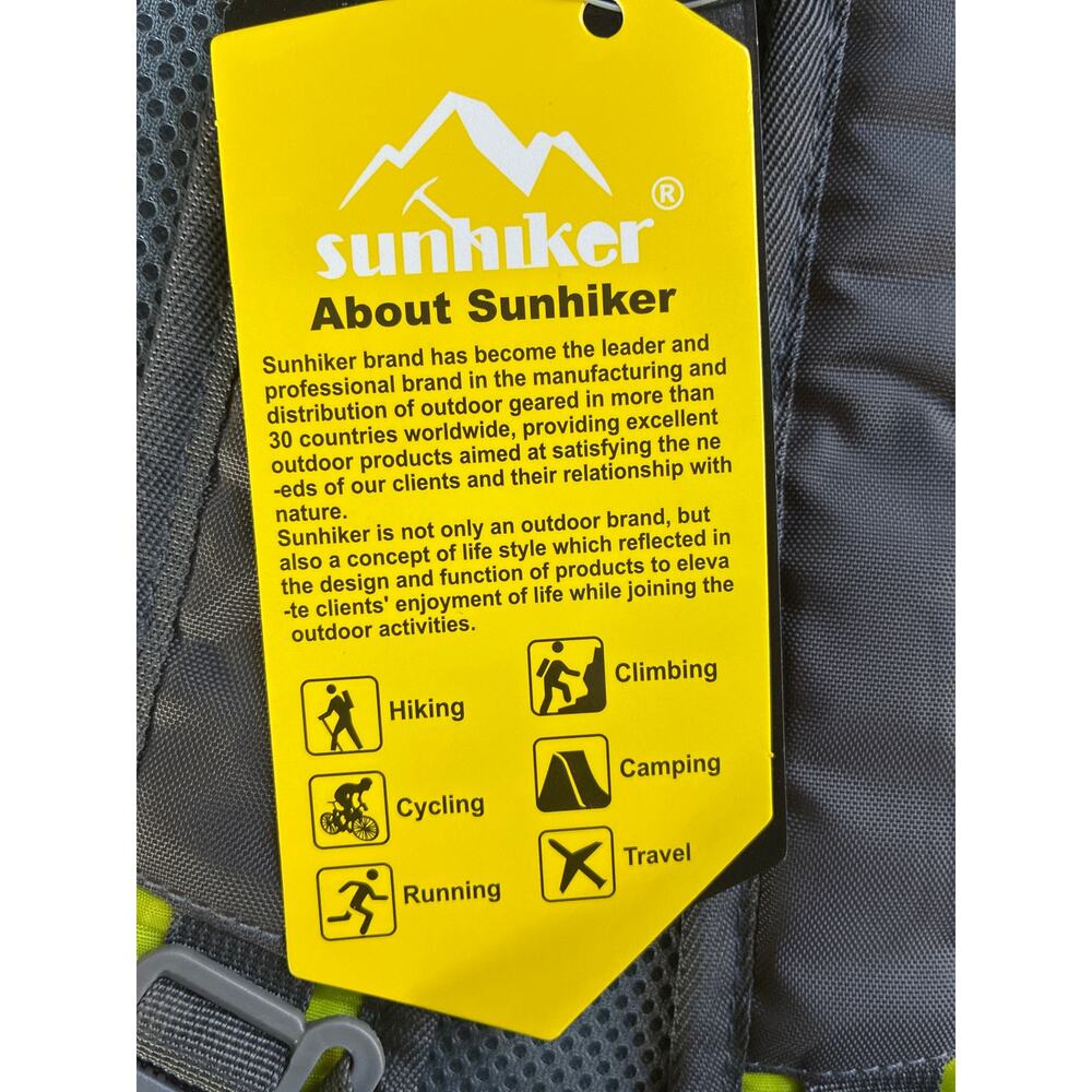 Sunhiker Backpack Daytrip Bag Multiple Pockets Water Bottle Holder Adjustable - Picture 8 of 8